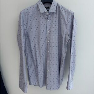 Boss Light Blue Shirt with Red Dots